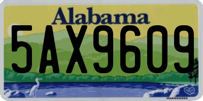 AL license plate 5AX9609