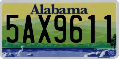 AL license plate 5AX9611