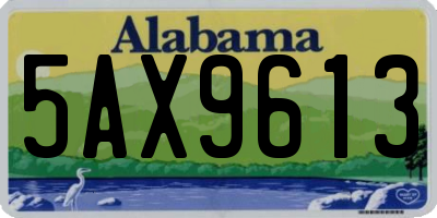 AL license plate 5AX9613