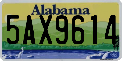 AL license plate 5AX9614