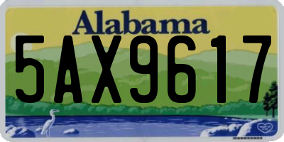 AL license plate 5AX9617