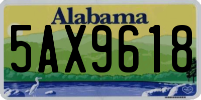 AL license plate 5AX9618
