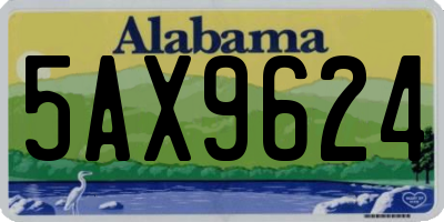 AL license plate 5AX9624