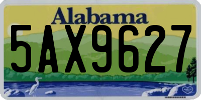AL license plate 5AX9627