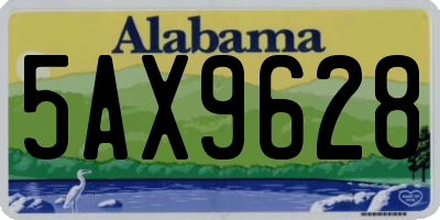 AL license plate 5AX9628