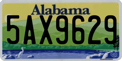 AL license plate 5AX9629