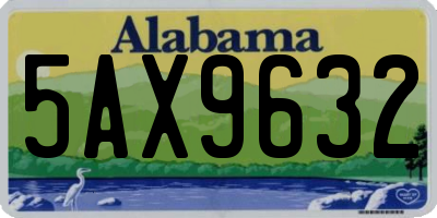 AL license plate 5AX9632