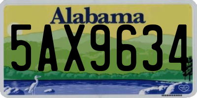 AL license plate 5AX9634
