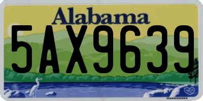 AL license plate 5AX9639