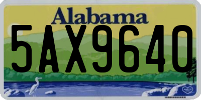 AL license plate 5AX9640