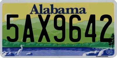 AL license plate 5AX9642