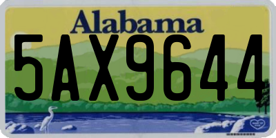 AL license plate 5AX9644