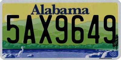 AL license plate 5AX9649