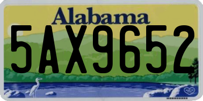 AL license plate 5AX9652