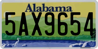 AL license plate 5AX9654