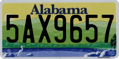 AL license plate 5AX9657