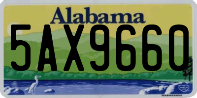AL license plate 5AX9660