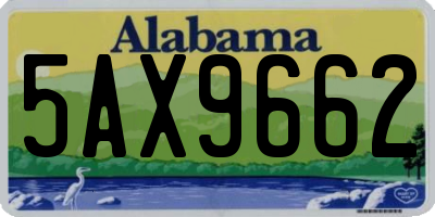 AL license plate 5AX9662