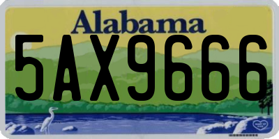 AL license plate 5AX9666
