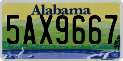 AL license plate 5AX9667