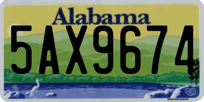 AL license plate 5AX9674