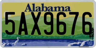AL license plate 5AX9676