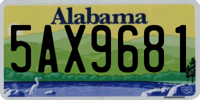 AL license plate 5AX9681