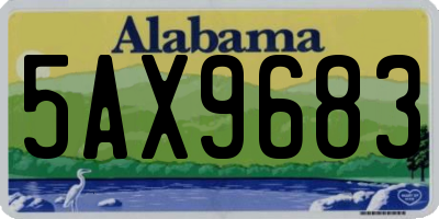 AL license plate 5AX9683