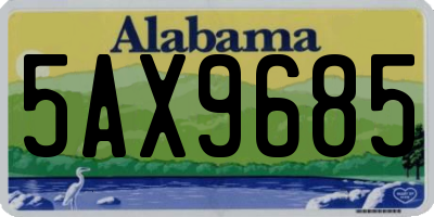 AL license plate 5AX9685