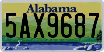 AL license plate 5AX9687