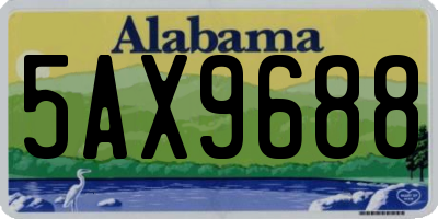 AL license plate 5AX9688