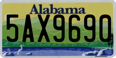 AL license plate 5AX9690