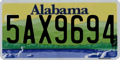 AL license plate 5AX9694