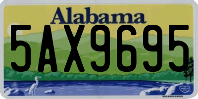AL license plate 5AX9695