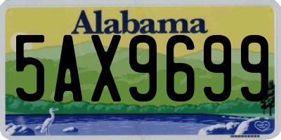 AL license plate 5AX9699