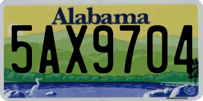 AL license plate 5AX9704
