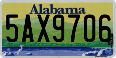 AL license plate 5AX9706