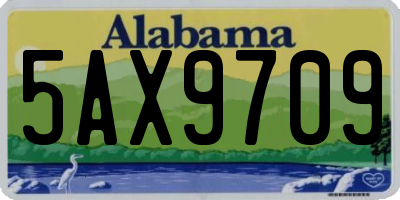 AL license plate 5AX9709