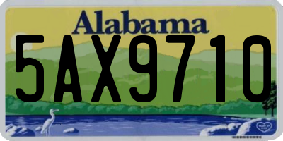 AL license plate 5AX9710