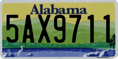 AL license plate 5AX9711