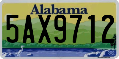 AL license plate 5AX9712