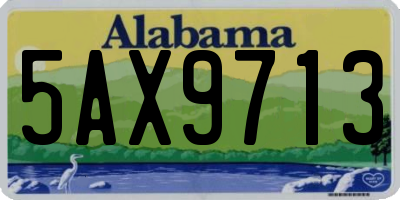 AL license plate 5AX9713
