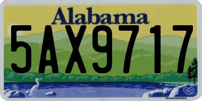AL license plate 5AX9717