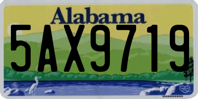 AL license plate 5AX9719