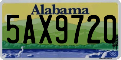 AL license plate 5AX9720