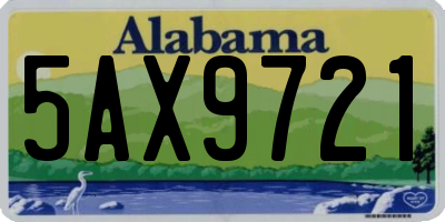 AL license plate 5AX9721