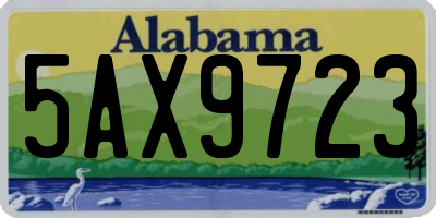 AL license plate 5AX9723