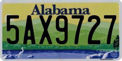AL license plate 5AX9727