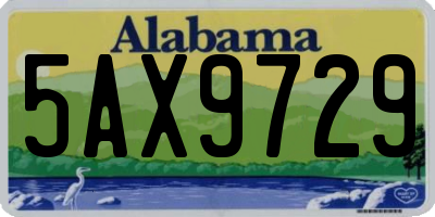 AL license plate 5AX9729