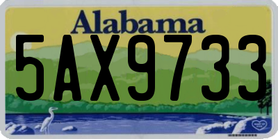AL license plate 5AX9733